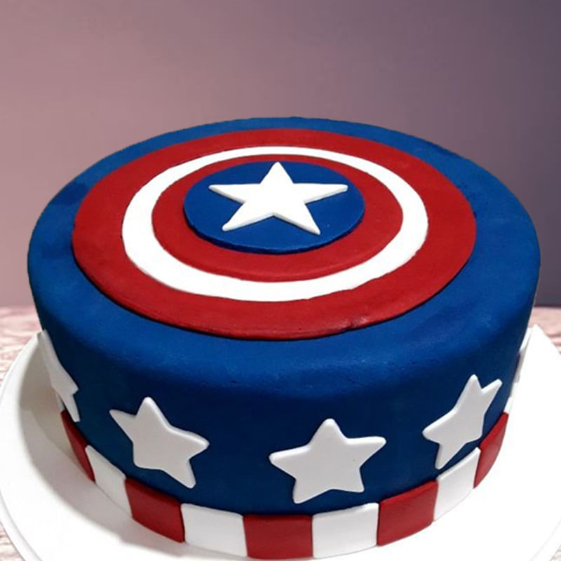 Captain America Fondant Cake