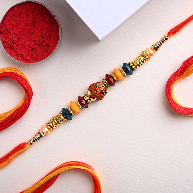 Send Rudraksha Mauli Rakhi in USA - Online Rakhi Delivery in USA