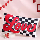 Love Print Rectangular Pillow