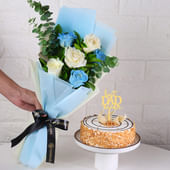 Roses And Cake For Fathers Day