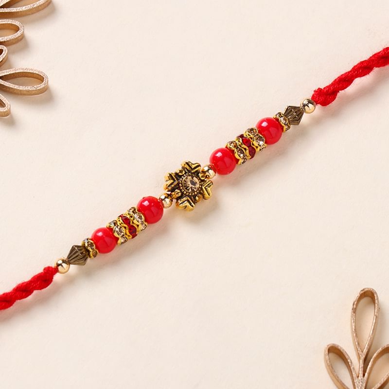 Beads N Floral Brilliance Rakhi