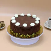 Rich Chocolate Pistachio Crunch Cake