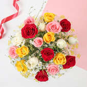 20 Mixed Roses with Zoomed View