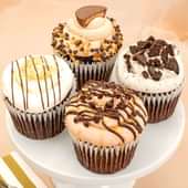 Four Chocolate Cupcake