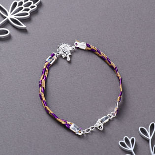 Divine Blessings Silver Ganesha Rakhi