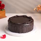 Chocolate Truffle Cake with Roses 