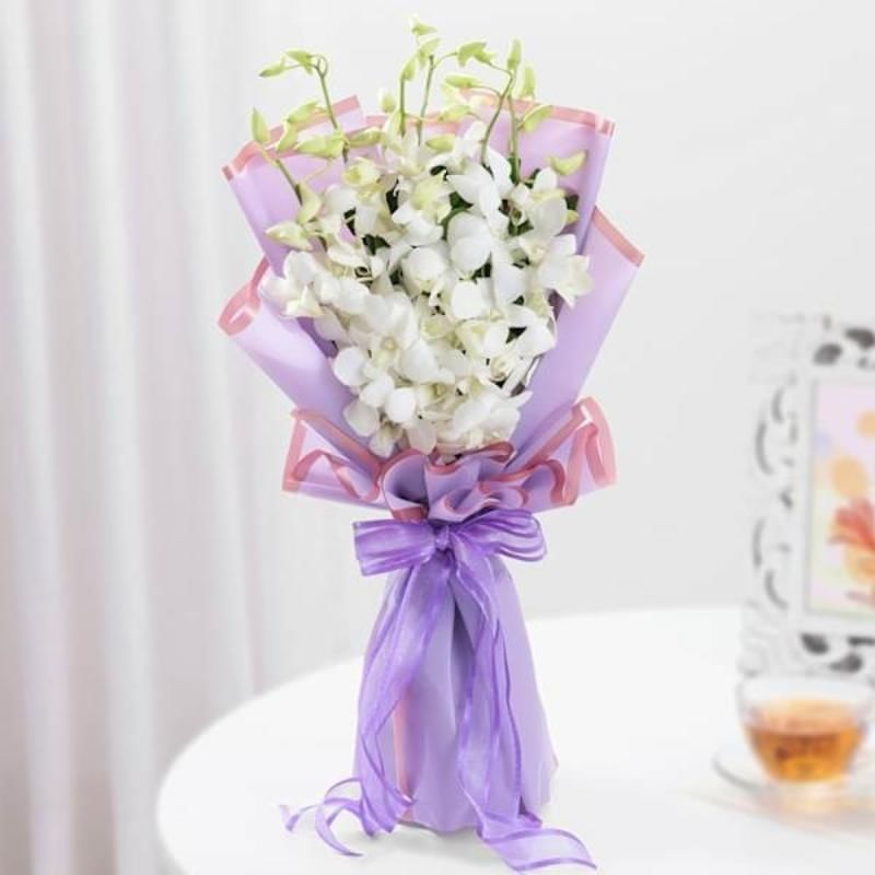 6 White Orchid Grace