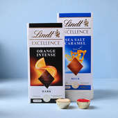 2 Lindt Excellence Sea Salt Caramel Each 100gms