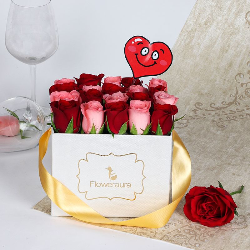 Red N Pink Flower Box