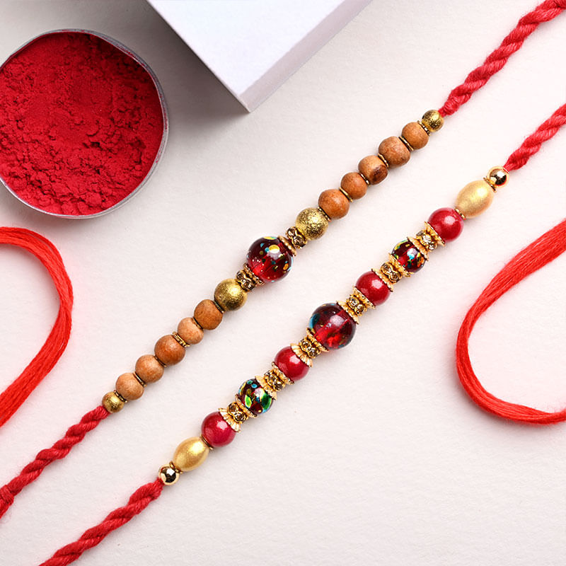2 Set of Traditional Beads Rakhi