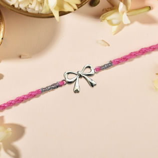 925 Sterling Silver Bow Rakhi