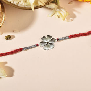 925 Sterling Silver Floral Rakhi