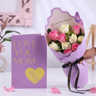 Mother’s Day Roses & Card Combo