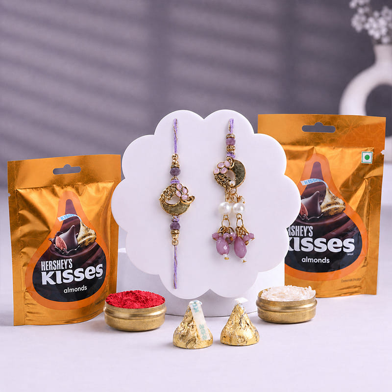 Bhai Bhabhi Rakhis With Chocos Jade N Money Plants