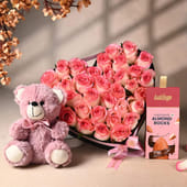 Heartfelt Roses N Teddy Surprise MKTPLC
