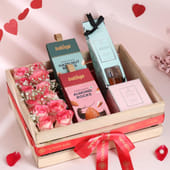 Adorable Pink Roses N Treats Gift Basket MKTPLC