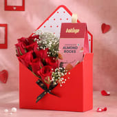 Red Roses with Almond Rocks Surprise MKTPLC
