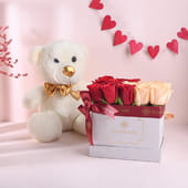 Whispering Roses N Teddy Combo MKTPLC
