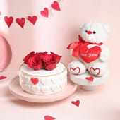 Black Forest Rose Cake With Teddy MKTPLC