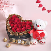 Magical Roses With Teddy N Chocolates MKTPLC
