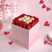 Blush Pink Rose n Ferrero MDF Box MKTPLC