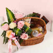Blooms N Sweet Temptations Gift Basket MKTPLC