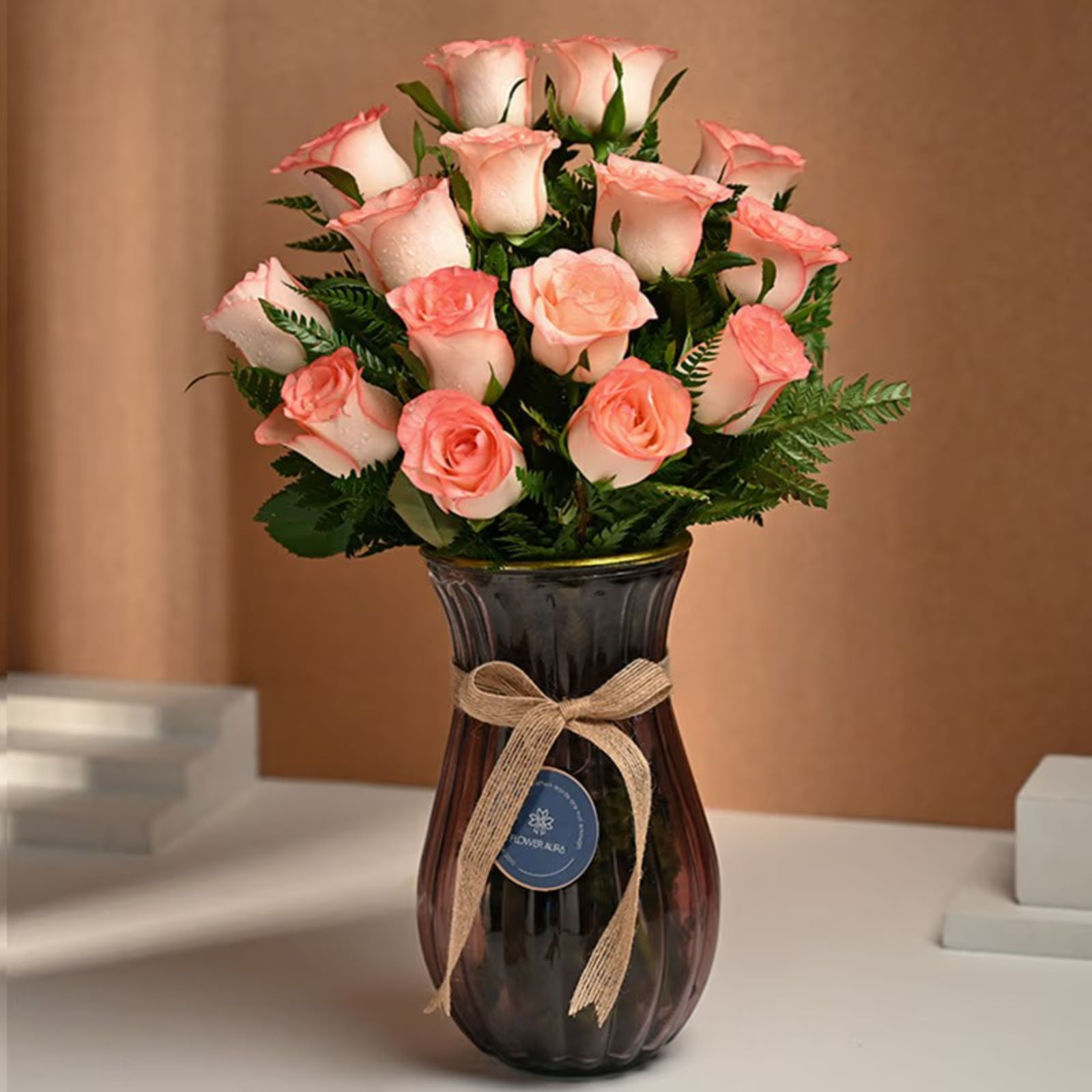 Pink Blooms In Glass Elegance - MKTPLC