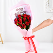 Happy Birthday Bouquet Of Roses