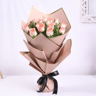 Whispers Of Affection Pink Roses Bouquet
