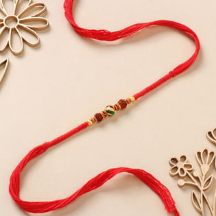 Auspicious Rudraksha Beads Rakhi