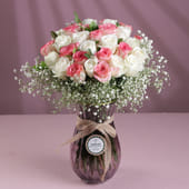 Pink and White Roses Symphony - MKTPLC