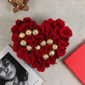 Royal Heart of 36 Roses n Ferrero Grande MKTPLC