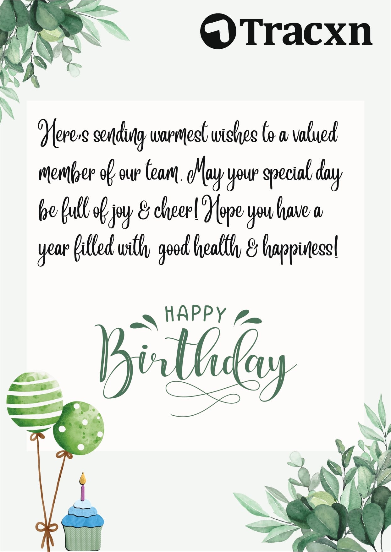 Tracxn Birthday Sameday Product With A4 Size Letter Print Project 1