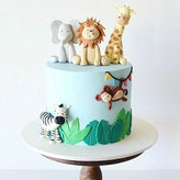 Animal theme cake, kids birthday cake