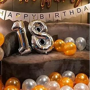 Classy Birthday Balloon Decor