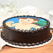 Bheem Licious Round - Happy Birthday Cake For Kid (Side)