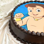 Bheem Licious Round - Birthday Cake For Kid (Top)