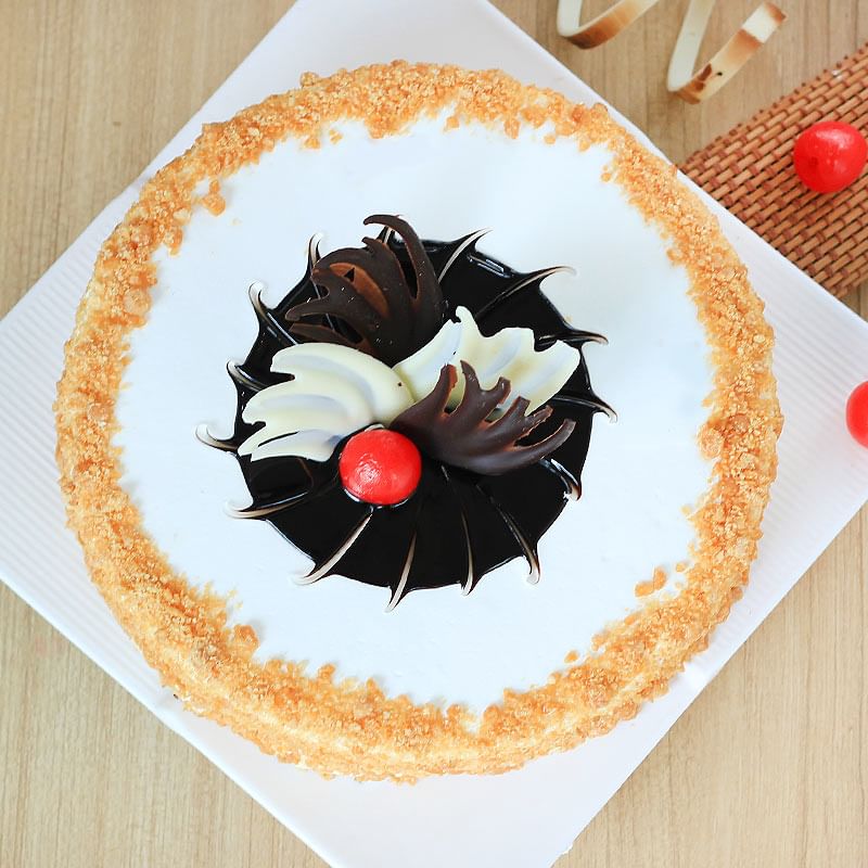 Butterscotch Cake 1 Kg with Top View