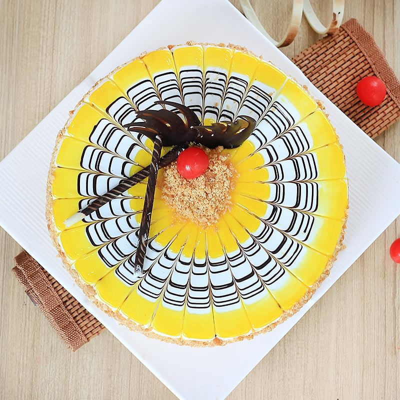 Butterscotch Cake 1 Kg Premium - Top View