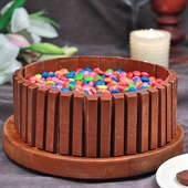 Eggless Kitkat and Gems Cake Online Delivery