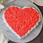 Heart Shaped Anniversary Cake-C