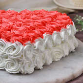 Heart Shaped Anniversary Cake-E