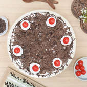 Top view of Choco Black Forest Birthday Cake
