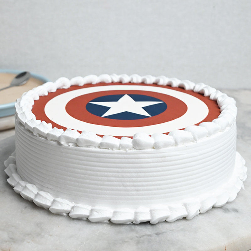 Captain America - Birthday Cake For Kid Boy