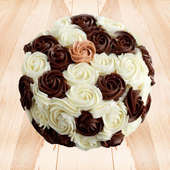 Flowery Choco-Vanilla Cake