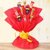 Chocolate Day Special - Combo of 3 types of chocolates in a bouquet
