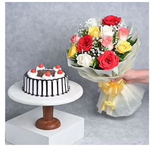 Mix Roses Cake Combo-Birthday