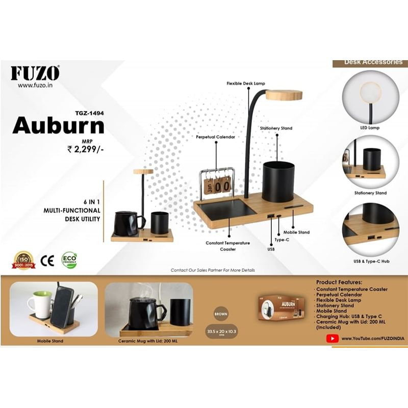 M Live Events Fuzo Auburn 6 In1 Desktop Set