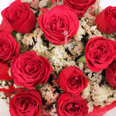 Top View of Red Roses - Part of Cuddly Roses Combo