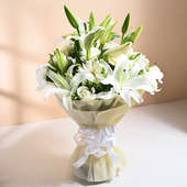 12 Mixed White Flowers